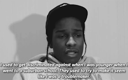 asvpxrockyx:  A$AP Rocky experiences discrimination in the early years