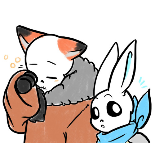 owosa:  fellWolves by @sanspar / bunny!blue and fox!papy idea by @keksbela   Part 2 / 5  
