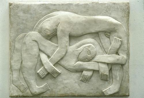 Henri Gaudier-Brzeska (French; 1891–1915)WrestlersPlaster, 1914Centre Pompidou, Musée national d'Art