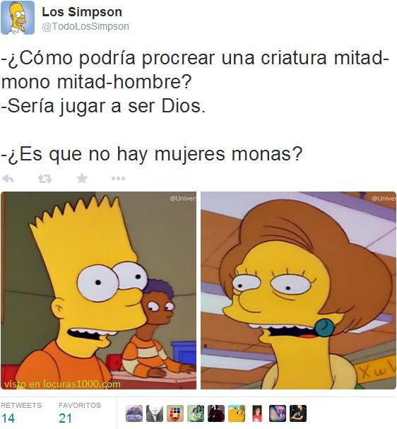 locuras1000:  Señorita Krabappel 0 Bart Simpson 1 (tweet)