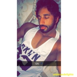 arabiandelights:  Shhhhh….sleeping Ali. Hot, sexy guys from Emirates jerking off on cam. Exclusively on Xarabcam !