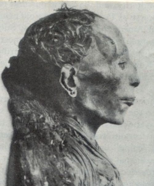 The mummies of Yuya &amp; Thuya.Parents of Queen Tiye, maternal grandparents of King Akhenaten &amp;