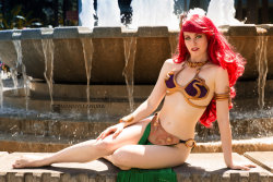 hotcosplaychicks:  Slave Leia Ariel Cosplay Mashup by Maid of Might I by wbmstr Follow us on Twitter - @hotcosplaychick