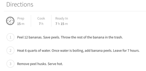 blameaspartame:Gam Gam’s Hot Banana Water