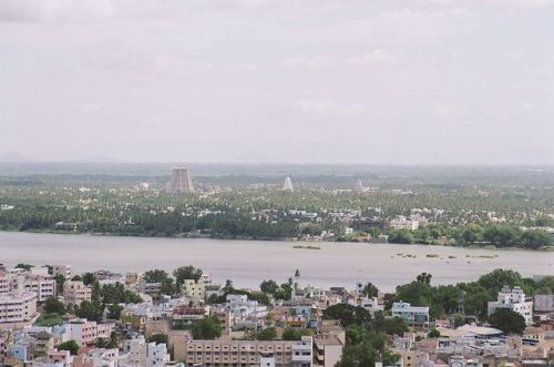 Ranganathaswamy Temple from Trichy Rock fort, Srirangam, Tamil Nadu