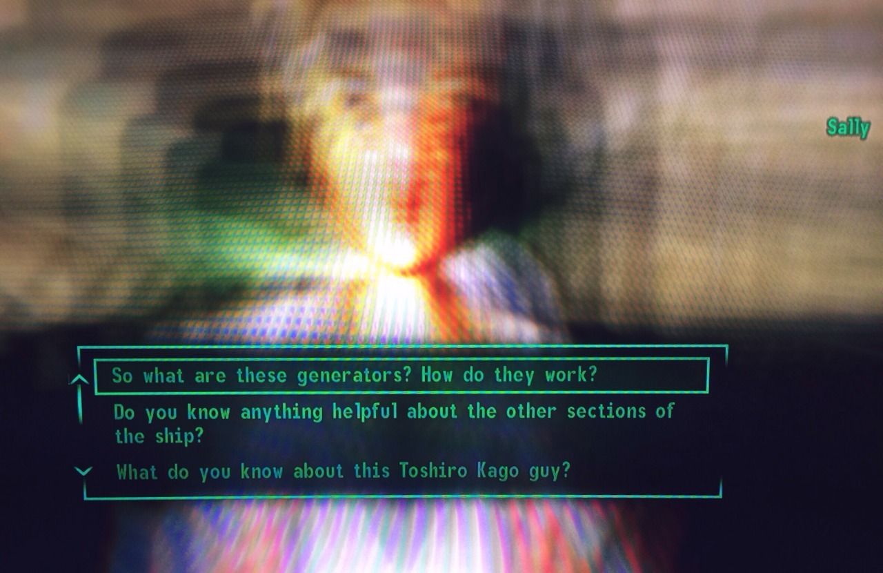 femaleheisenberg:  my game glitched and im pretty sure my lone wanderer is on acid