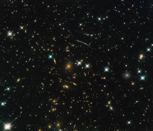 A galaxy cluster, or cluster of galaxies, is a structure that consists of anywhere from hundreds to 