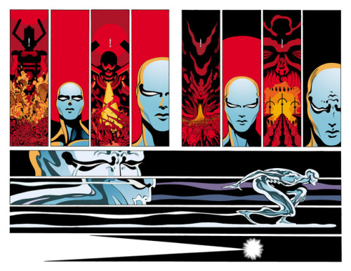 traddmoore:from Silver Surfer: Black #1Drawn by Tradd Moore, colored by Dave Stewart, written by Don