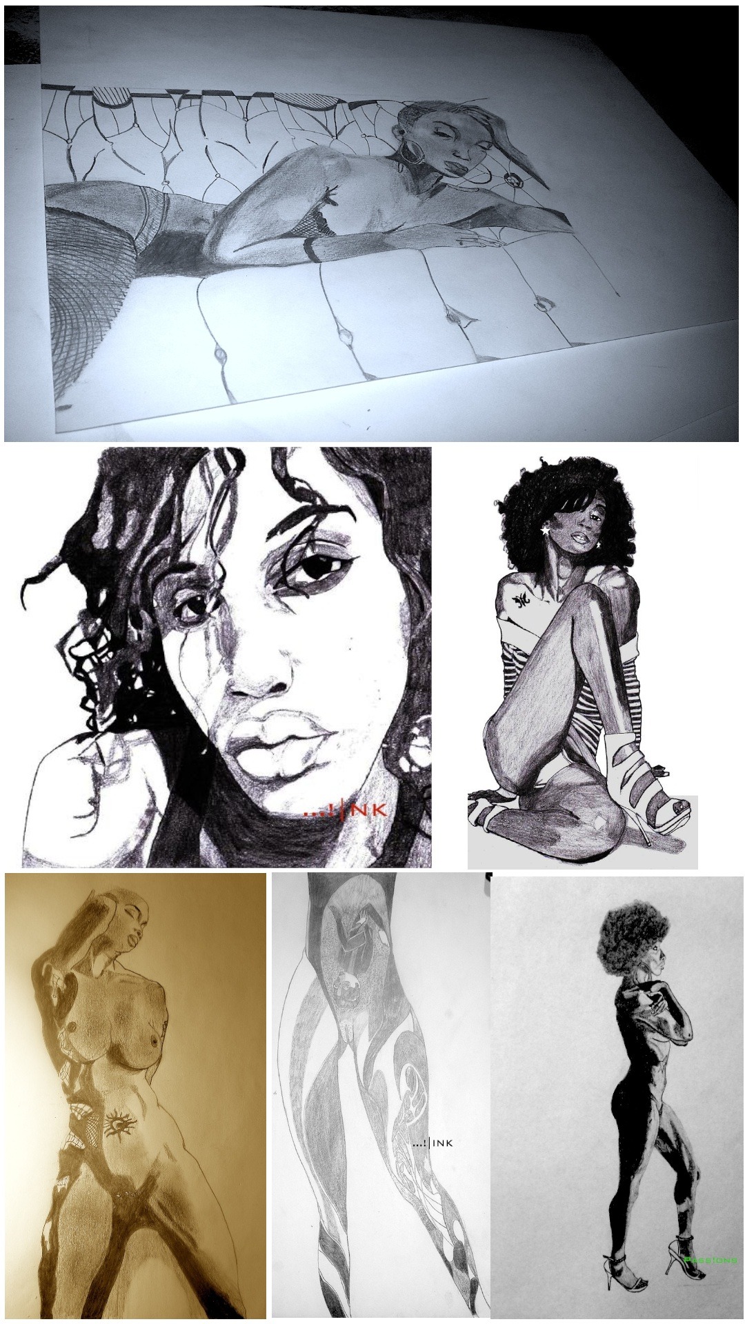 passions-ink:  These Are A Collection Of Drawings I Did Past and Present I Admire