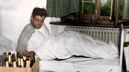 searchingforacircuitbreaker: Capt. Lewis Nixon (the morning after V-E Day) after a hard night of dri