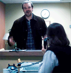 strangerthingsedits:Hopper smiling | requested by anonymous 