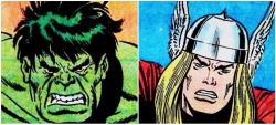 boomerstarkiller67:  The Incredible Hulk Vs The Mighty Thor - art by Sal Buscema and Frank Bolle (1973)