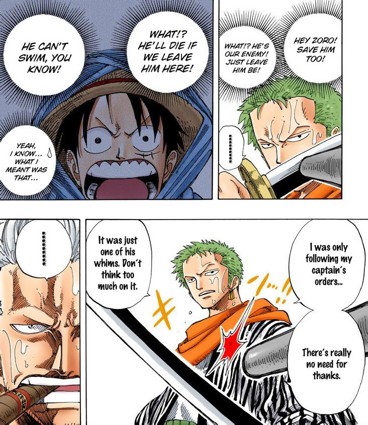 Zoro understands Luffy