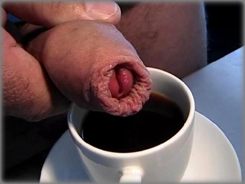 cumingester:Time for a coffee break! two spoons of creamer pleaseI’M A KINKY CUM SWALLOWING PISS DRI