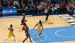 nbacooldudes:  Terrence Ross dunks on Kenneth Faried in the Raptors’ 100-90 win over the Nuggets. 