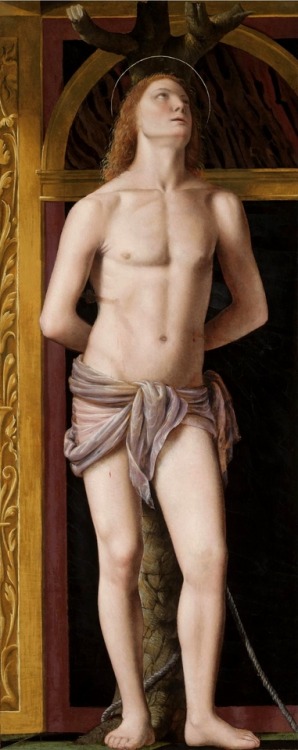 Bernardino Luini, St. Sebastian, 1510, Oil on poplar panel, 106 x 44,2 cm, On auction