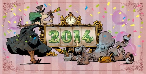 Happy new year!!!! #2014 #ottoandvictoria #steampunk