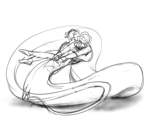 emsartwork:  ive been feeling uncharacteristically sappy so have some self indulgent snuddles(snake cuddles)