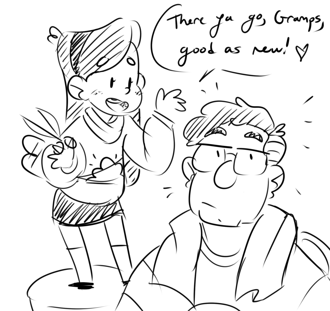 beccadrawsstuff:I changed it from Stan to Mabel but you get the idea