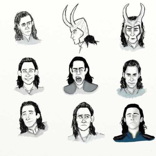 *Marvel/ Loki Fanart*These are some sketches of Loki from the Avengers! My oldest one is the upper l