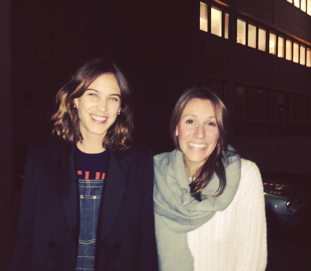 Alexa with a fan in Berlin x - Alexa Chung Inspiration