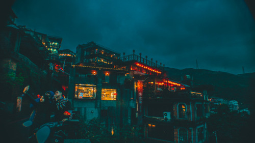 terranaut: More of the town that inspired Spirited Away. Rain and Lights - Jiufen, Taiwan - February