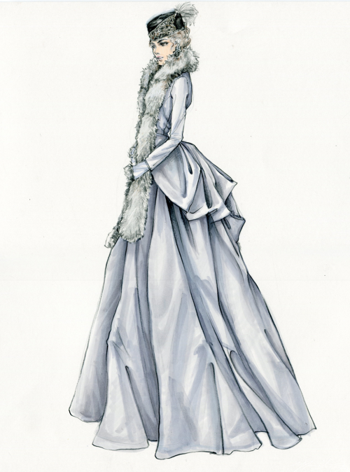 costumeloverz71: Anna (Kiera Knightly) Silver walking dress.. Anna Karenina (2012).. Costume by Jacq