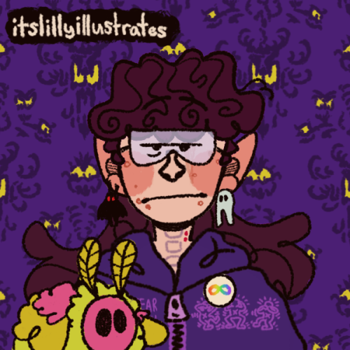 [id: a picture of a pale-skinned thing made in the lilly illustrates picrew who has dark long hair a