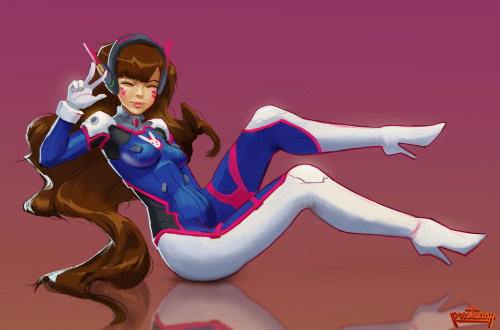 Hey! As per request from yesterday’s stream, I made another D.va picture! I like this one a lot bett