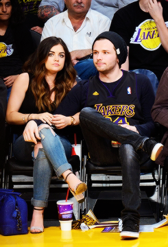 sweetlittlehale:  Lucy Hale & Joel Crouse watching