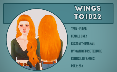 Wings hairs!Original meshes by @wingssims, conversions by @rollo-rolls, @carversims and @purpurasims