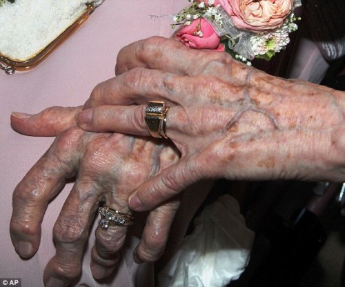 citytarp:   A lesbian couple in their nineties have finally tied the knot after 72 years together. Vivian Boyack and Alice ‘Nonie’ Dubes married on Saturday at First Christian Church in Davenport. Miss Boyack, 91, and Miss Dubes, 90, sat next to each