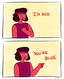 sailor-shion:  dumb little comic of ruby trying to flirt with sapphire (ﾉ◕ヮ◕)ﾉ*:･ﾟ✧or is this how garnet came to be ?