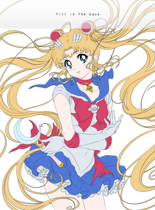 soundlesswind:Redrawing of the Sailor Moon Crystal BD cover — something I’m doing for fun with some 