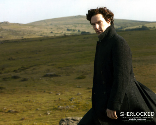 nixxie-fic:BBC Sherlock - Production Stills - Sherlock On Dartmoor pt 2 - Sherlock looks like he’s l