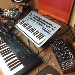thedisconekt:   Something new.  Moog Mother-32.  Goes well with the Korg minilogue.  Hand Made in Asheville, NC. USA #moog #mother32 #analog #synthesizer #synth 