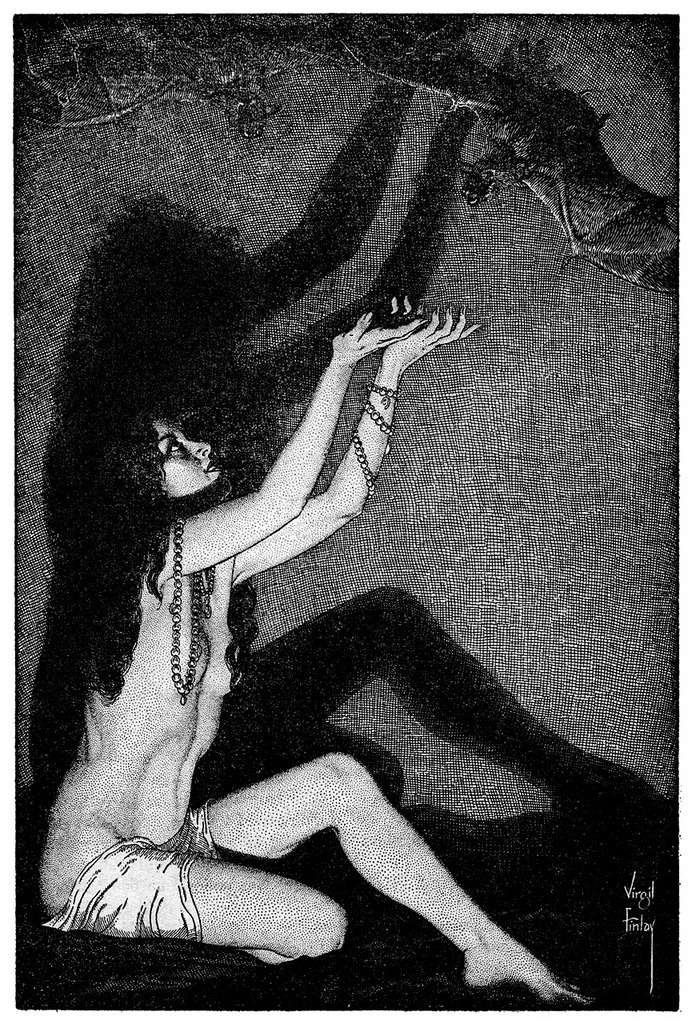 brudesworld:  Black Angels Have No Wings by Virgil Finlay (Amazing Stories August