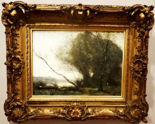 Camille Corot (1796-1875) - The bent tree, c1855-60 : detail