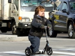 lannium:  nunsndogs:  Peter Dinklage on a Razor Scooter  i am done goodbye friends 