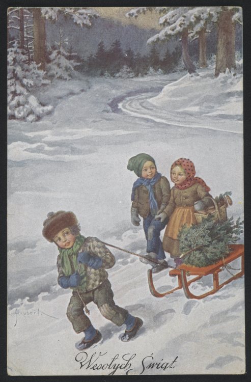 Pocztówki świąteczne z przedwojennej PolskiPre-war Christmas postcards from Poland 