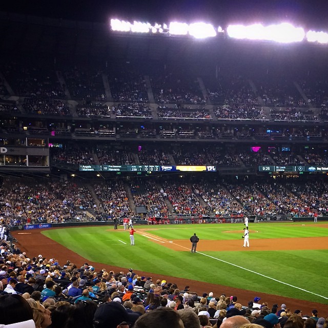 Extra innings! #mariners #baseball
Update: my sister Emily treated the whole family to an impromptu game tonight. It was incredible, but it’s the most out of doors Vasant and I have been in three weeks trying to get over this bronchitis. We yelled...