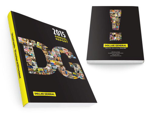 DG Corporation 2015 Annual Report Cover & 2016 Proxy WrapLayout | Art Direction | Prepress Produ