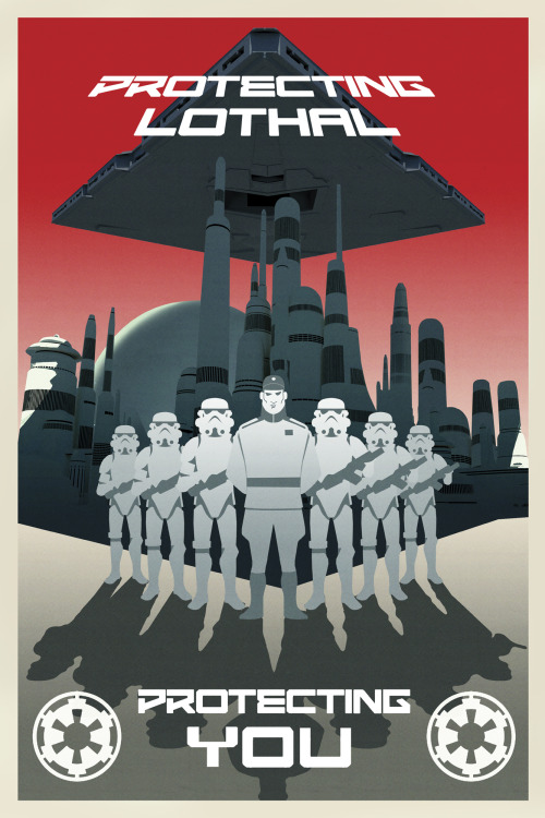 starwars:  To celebrate the upcoming Star Wars Rebels, Lucasfilm and Disney XD sent out these limited edition Imperial propaganda posters by Amy Beth Christenson to 2,500 lucky people.