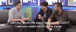 momosansovino:  I’m pretty wand shy at the moment. - Colin FarrellBONUS
