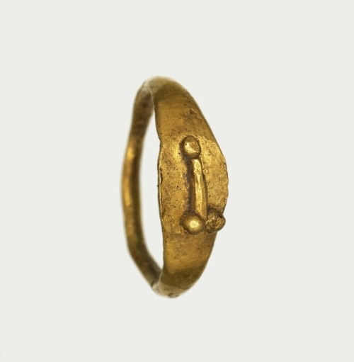 museum-of-artifacts:Ancient Roman finger ring with a phallus (symbol of fertility and good fortune).