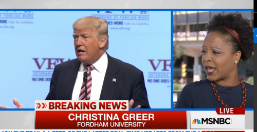 Fordham’s Christina Greer with her take on the DNC on MSNBC, July 26, 2016. Watch here. 