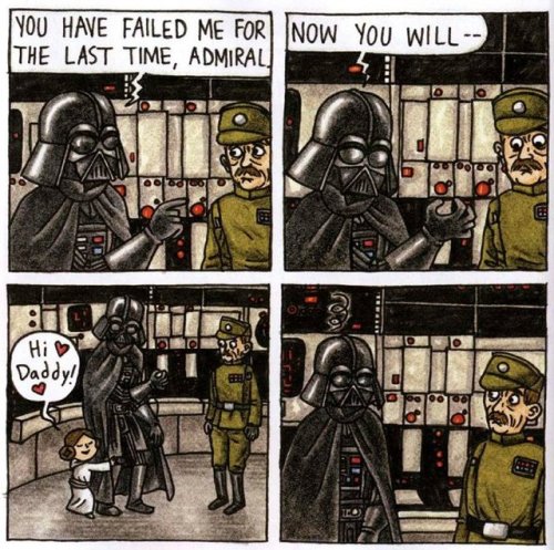darthluminescent: Dad Vader and his little princess is honestly the cutest thing I have ever seen.