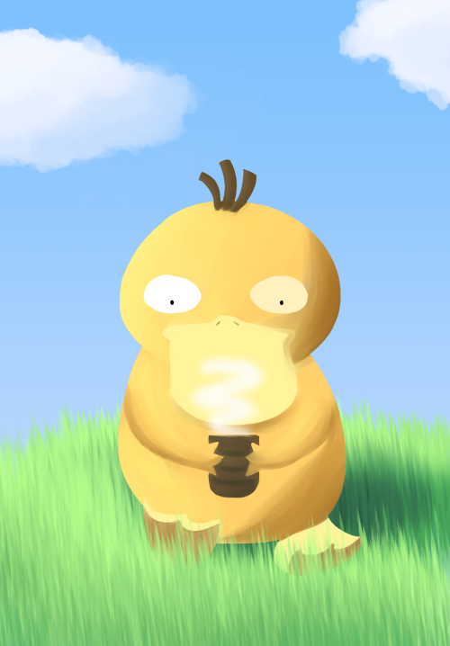 norvitoart: Wanted to practice a little painting, got a Psyduck out of it.