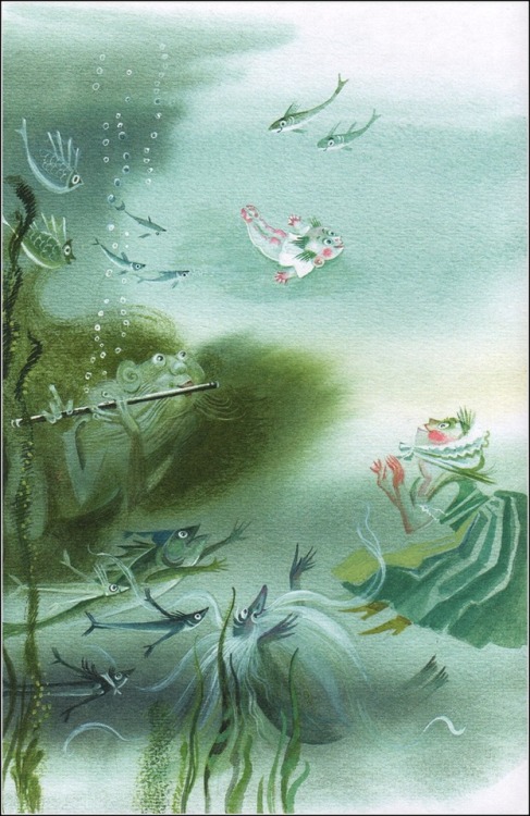 talesfromweirdland:Nika Goltz (1925-2012) illustrations for The Little Water-sprite (1956).
