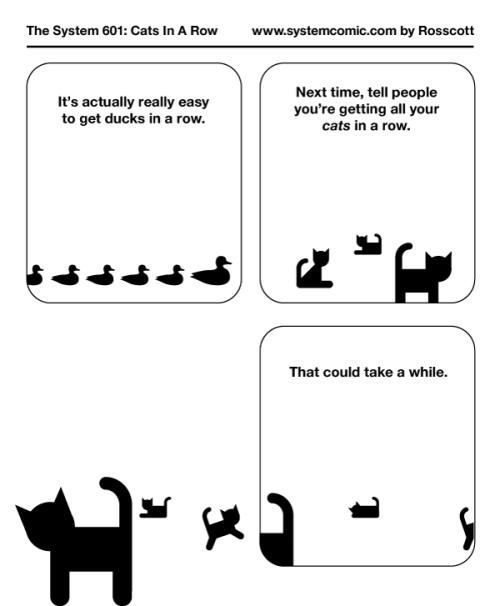 imaginarycircus: rosscott: CATS: More difficult than ducks. (Via The System)